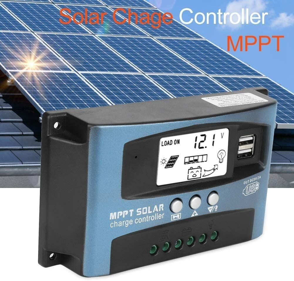 100A MPPT Solar Charge Controller for 12V 24V with Dual USB Output Option