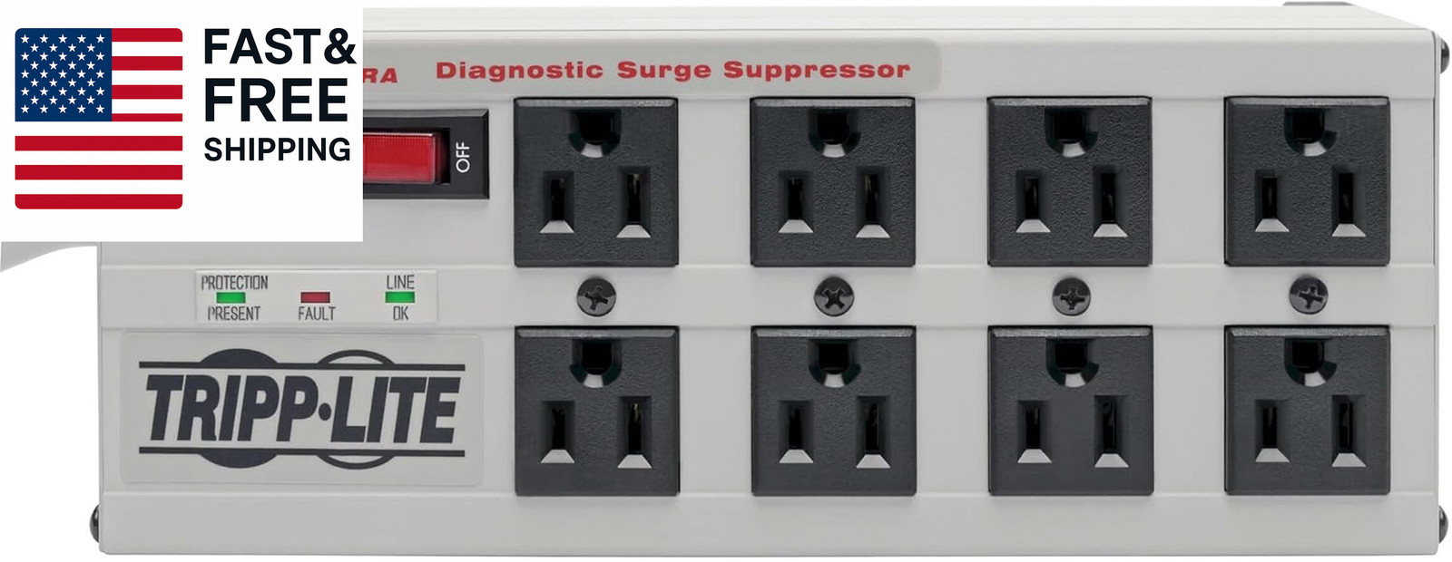 ISOBAR8ULTRA Isobar 8 Outlet Heavy Duty Power Strip Surge Protector, 3840 Joules