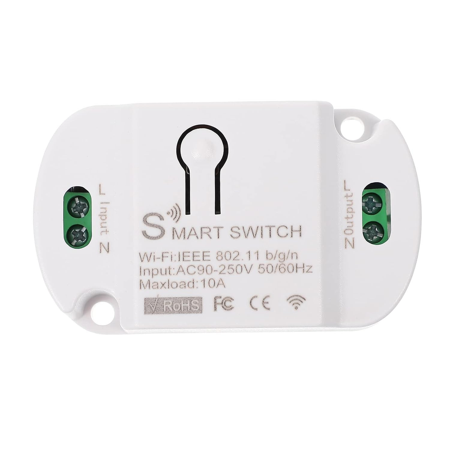 Smart Timer Switch with Phone App Control – White, 6.8x4cm