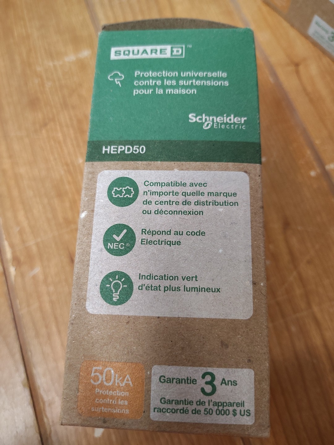 Square D by Schneider HEPD50 50kA Whole Home Surge Protection Device NEW