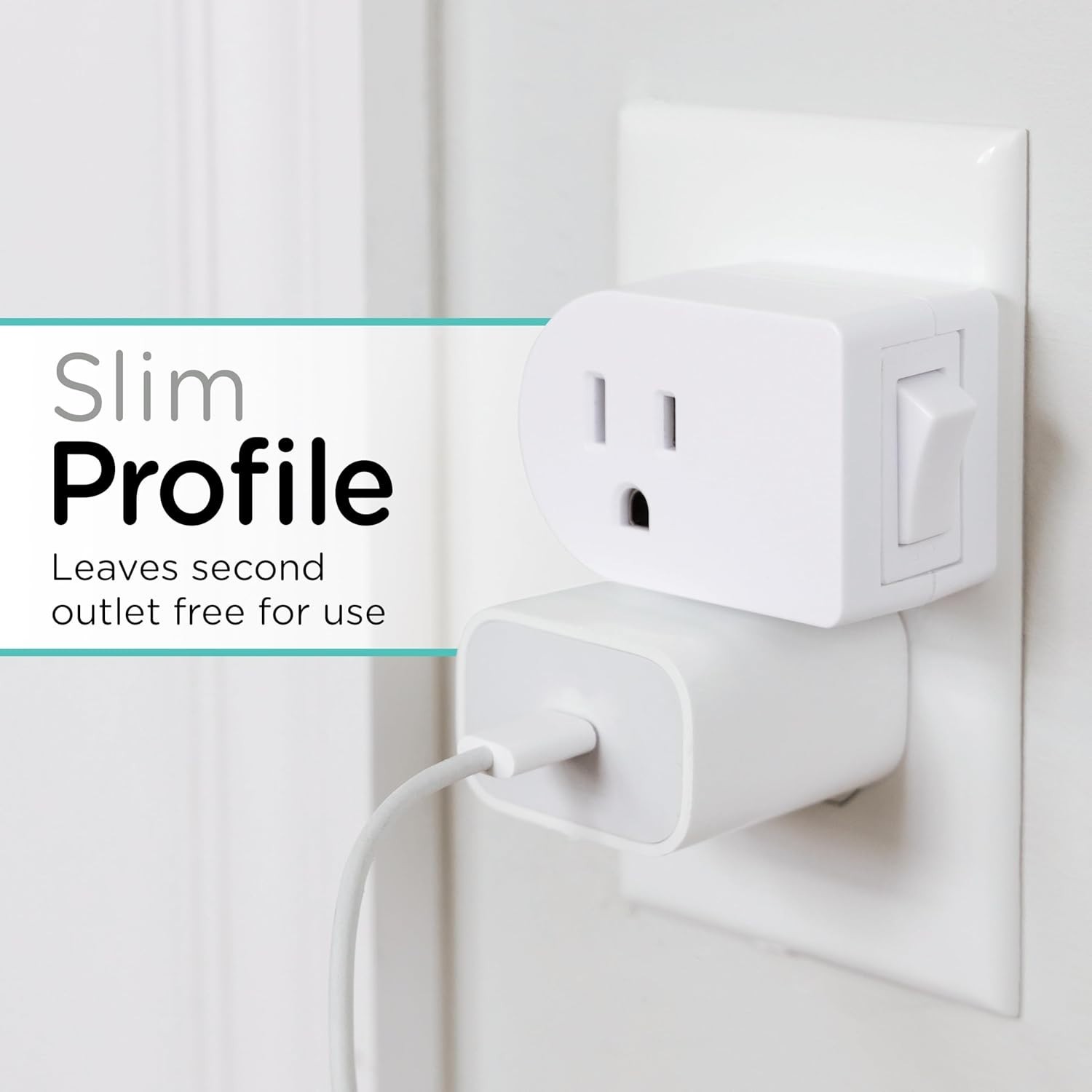 Elegant Plug-In Power Switch with Energy Saving Features for Appliances (1 Pack)