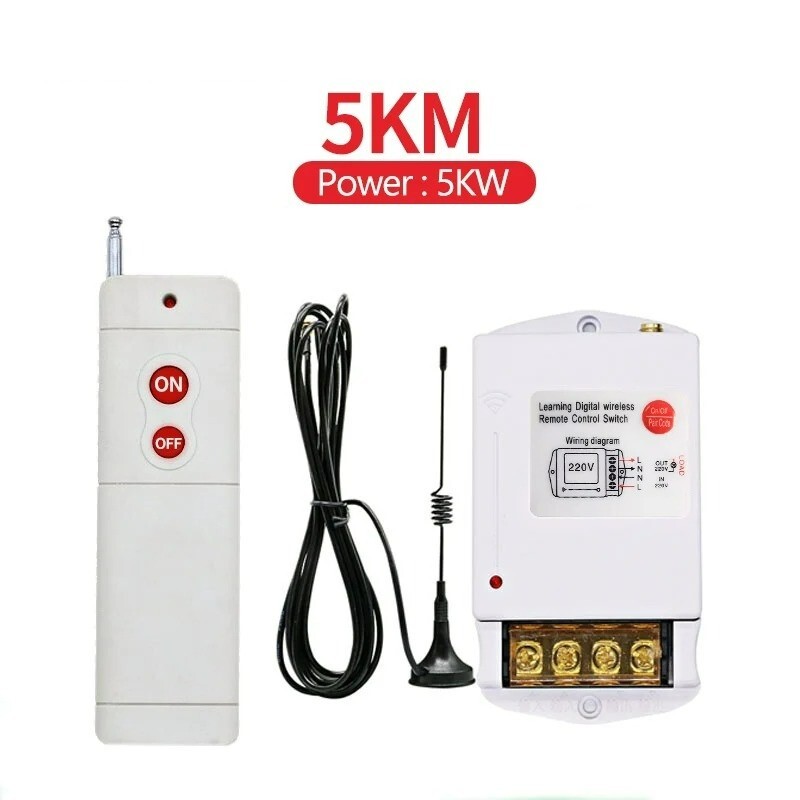 Wireless Remote Control Switch Water Pump Long Range High Power 220/380V 1km-5km