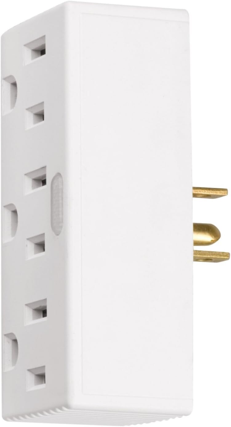 EATON Wiring 1147LTW-SP-L 15-Amp 125-Volts Three Outlet Tap Single Receptacle