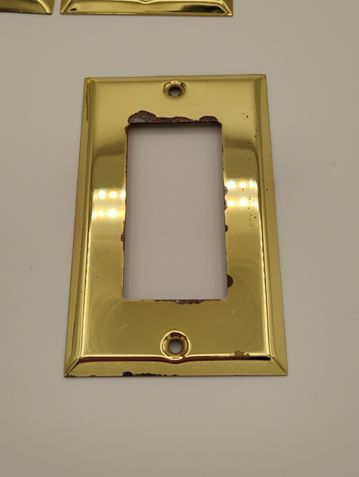 Unbranded, Mulberry Brass 1-Gang Rocker Light Switch Wall Plates, Lot Of 5