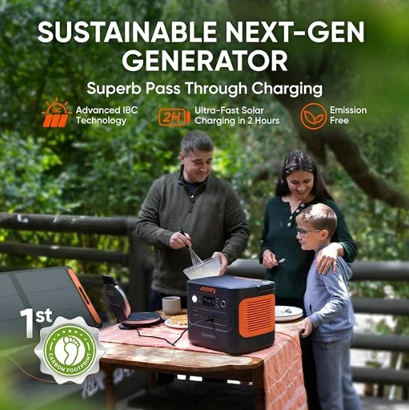 Jackery Refurbished Explorer 1000 Plus Portable Power Station with 100W Mini