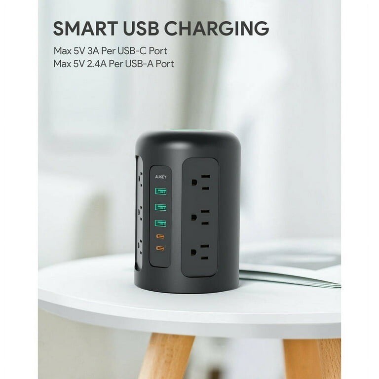 AUKEY PowerHub XL 12 Socket Power Hub AC USB USB-C Surge Protector PA-S24
