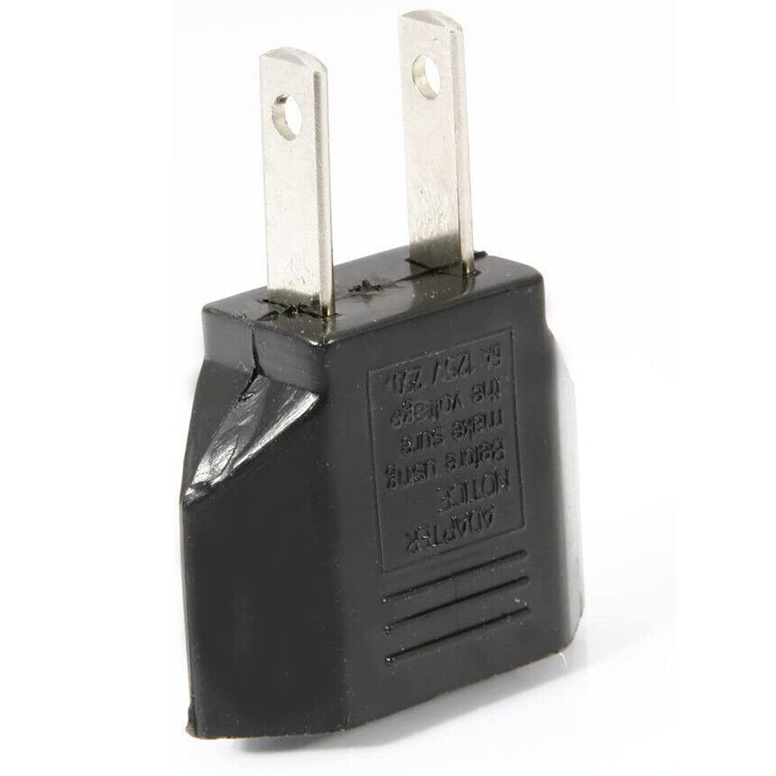 EU Euro Europe to US USA Power Jack Wall Plug Converter Travel Adapter Us 5 PCS