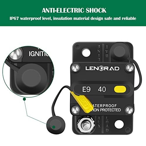 Manual Reset Thermal Circuit Breaker for Boat 40amp with Manual Reset 40A
