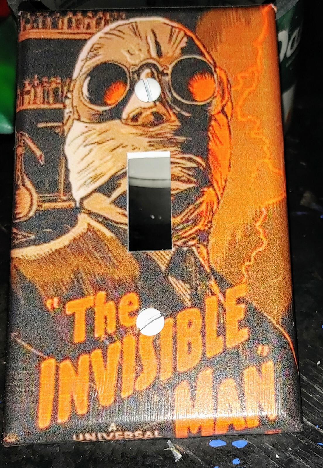 Custom Handmade Classic Monsters – Invisible Man – Single Light Switch Cover