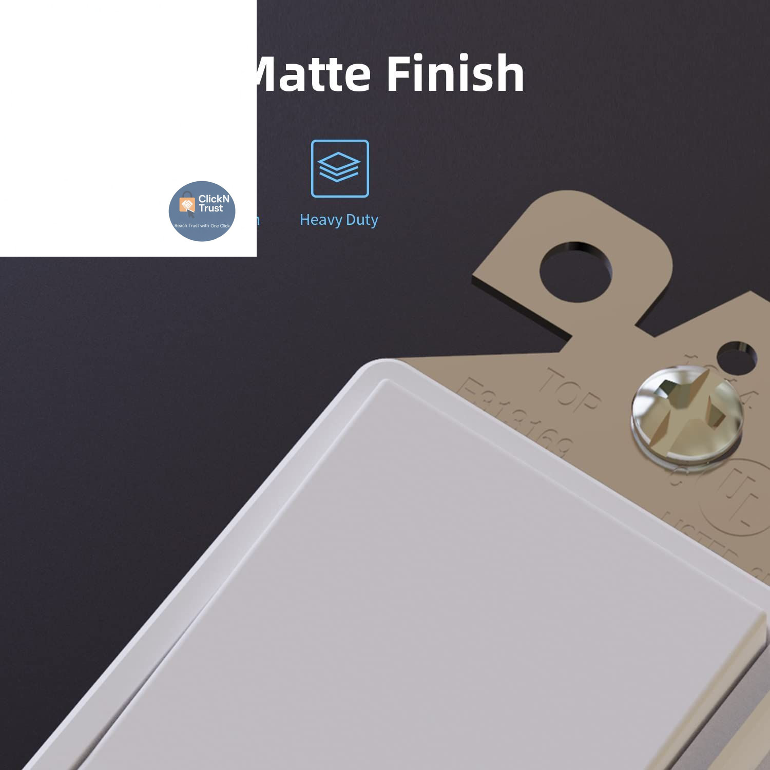 ELEGRP Matte White Single Pole – Without Wall Plate,