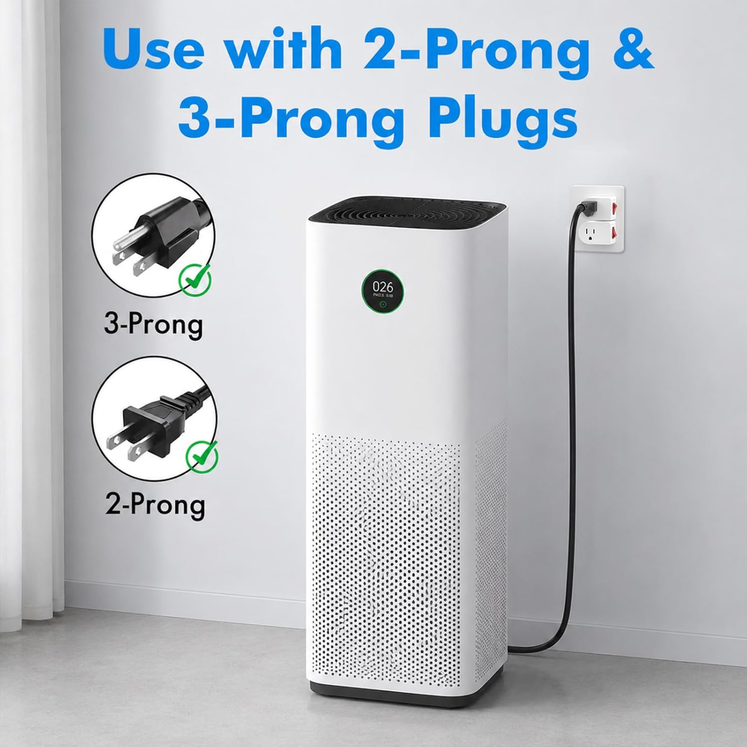 [ETL Listed] 3Pack Grounded Outlet Switch W/On Off, Switch, Plug Switch Adapter,