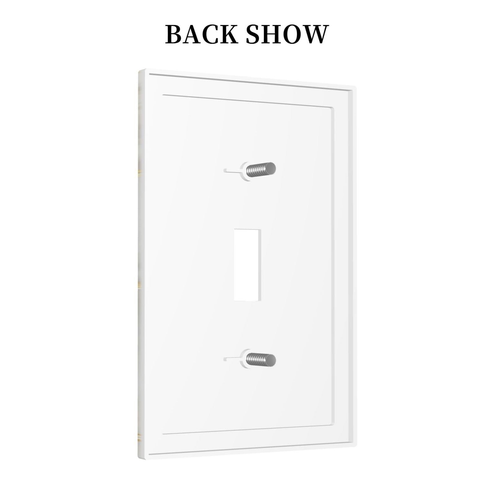 CKHTER White Gray Gold Marble 1 Gang Single 1 Toggle, marble