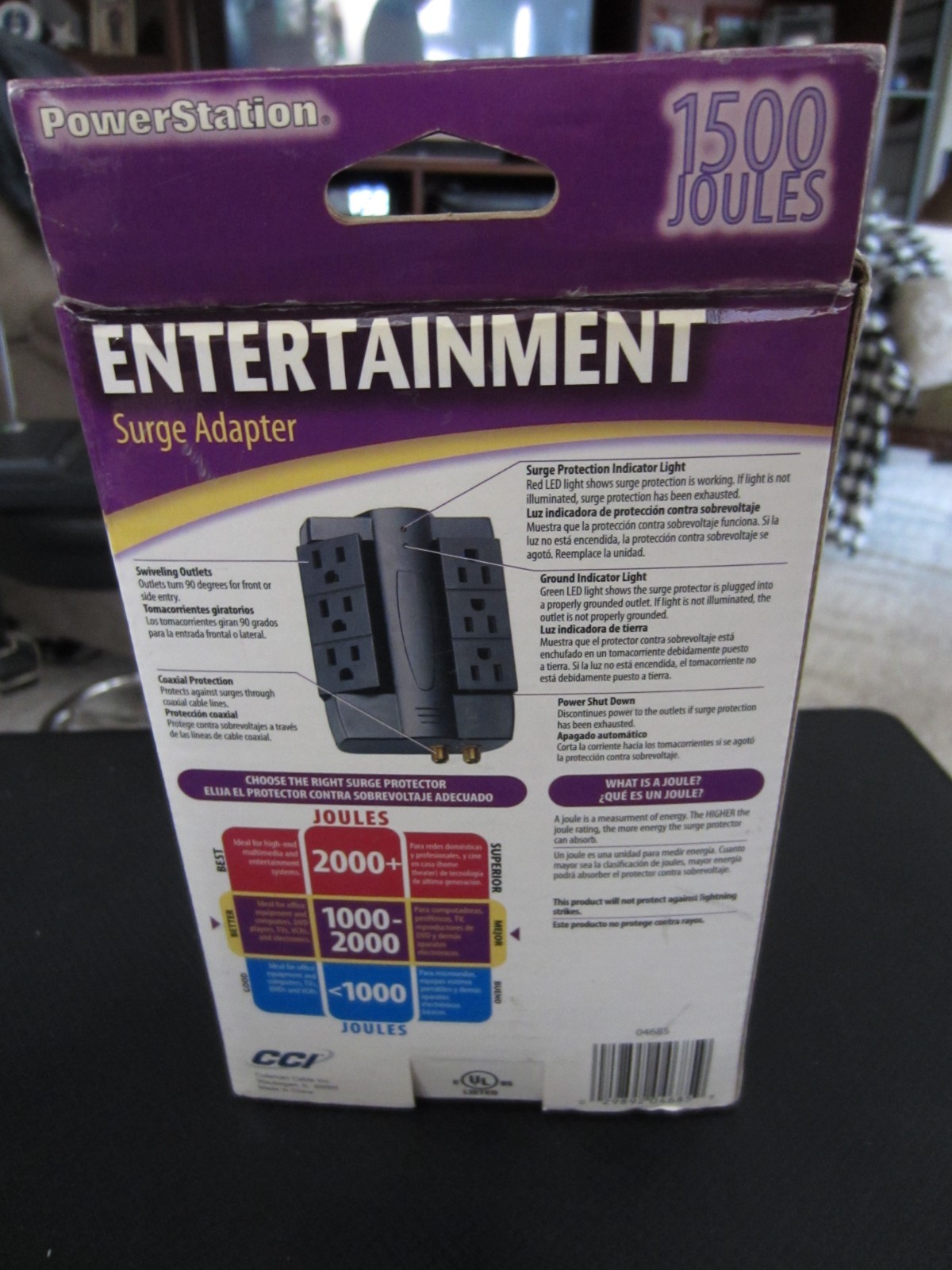 CCI Entertainment Surge Adapter 1500 Joules Powerstation – NEW!!!