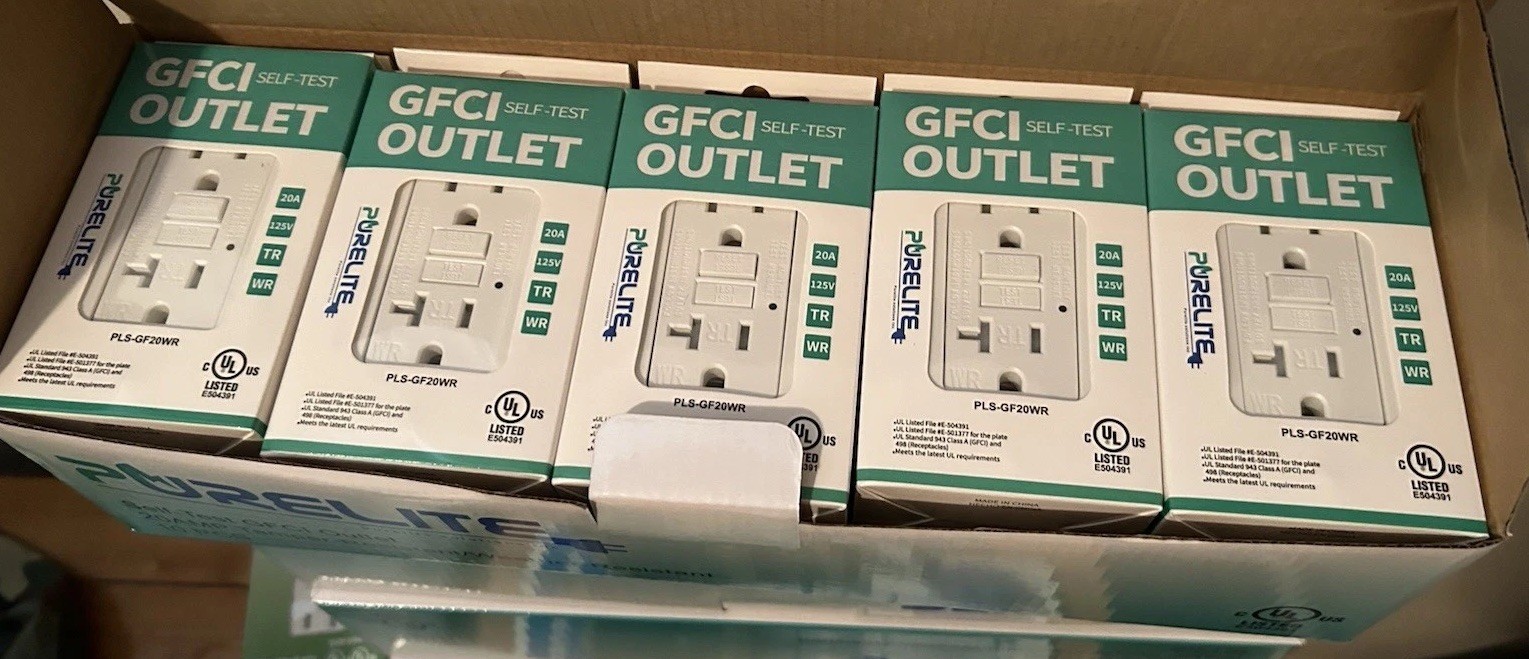 ❤️5pk 20A GFCI Outlet TR/ WR Weather & Tamper Resistant UL Listed White selfTest