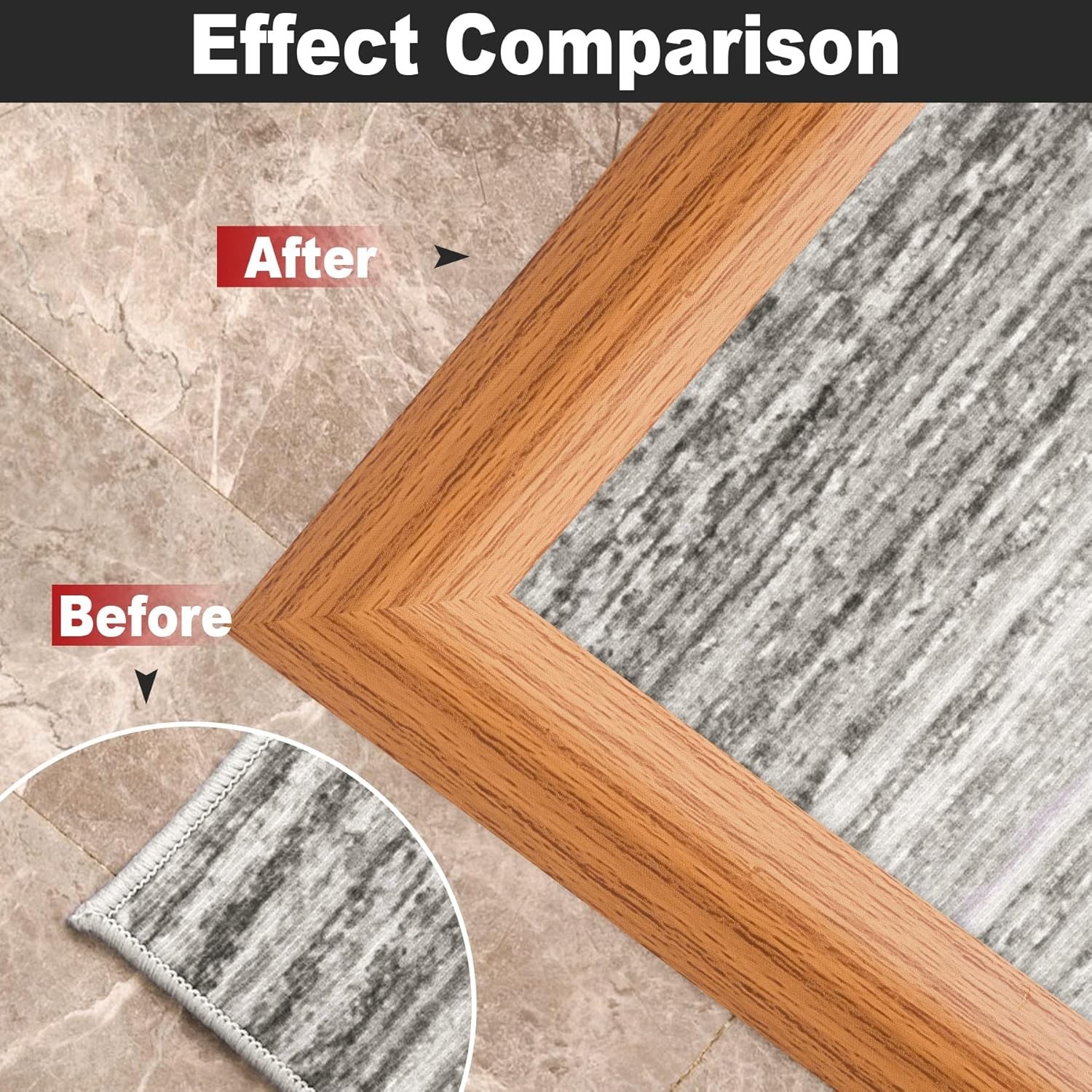 20Ft Self-Adhesive Carpet Transition Strip – Elegant Light Brown Coffee Finish