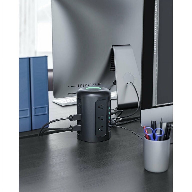 AUKEY PowerHub XL 12 Socket Power Hub AC USB USB-C Surge Protector PA-S24