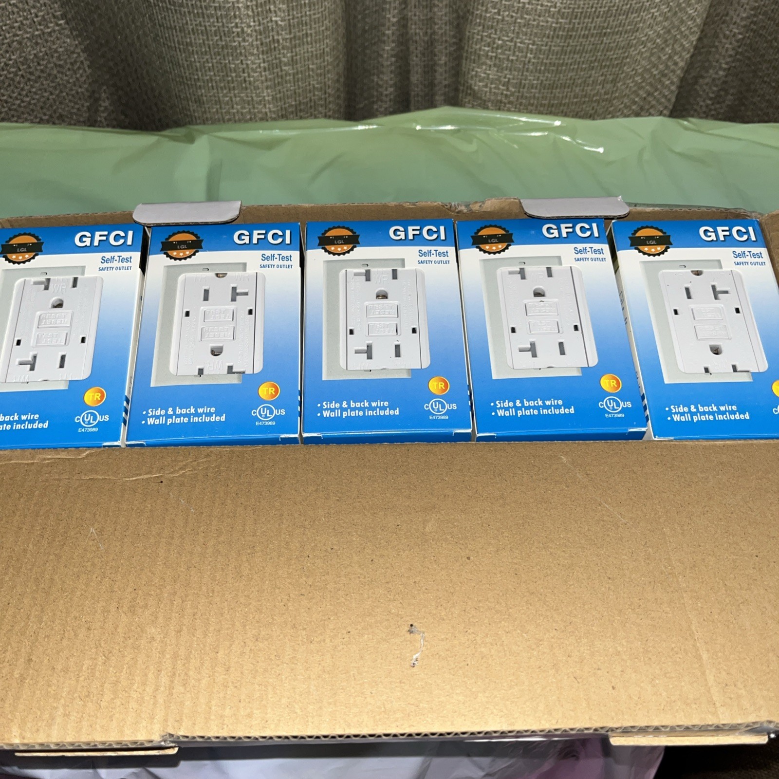 Gfci Self Testing Safety Outlets, Side, And Back Wire And Wall Plate Included