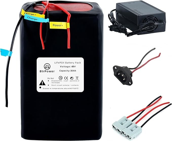 48V E_bi/ke Lifepo4 30Ah Battery Pack for E B_ike Sc_ooter 5A Charger 50A BMS
