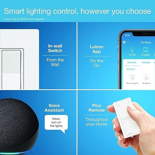 Lutron Caseta Claro Smart Switch – White (PACK OF 2) FREE SHIPPING