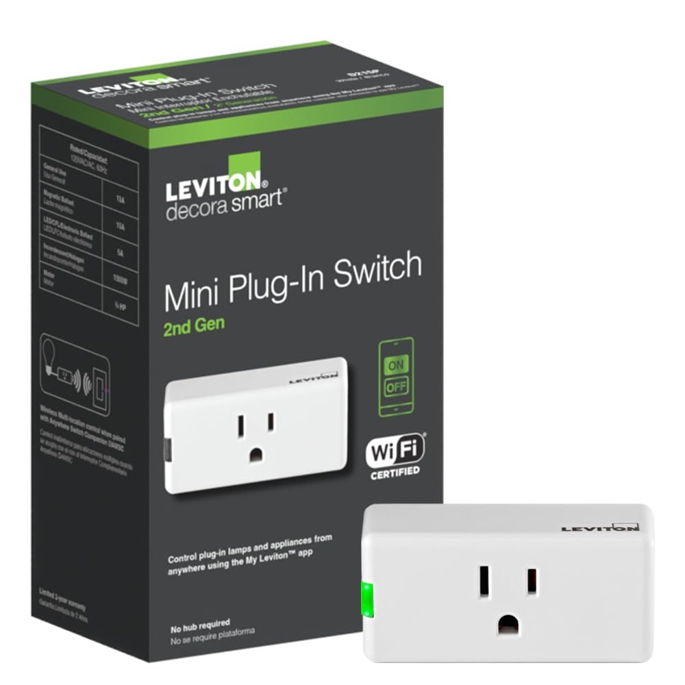 Leviton-Decora Smart WiFi Plug (Gen2) Wire-Free Control D215P