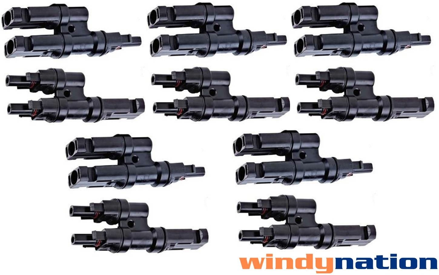5 Pairs Solar Panel Cable PV T Branch Connectors Splitter Coupler Combiner USA