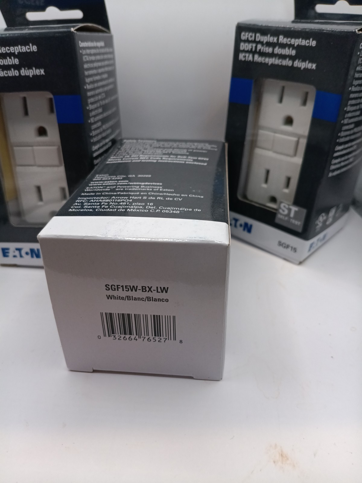 LOT OF 3 Eaton SGF15 GFCI Duplex Receptacle Outlet NEW