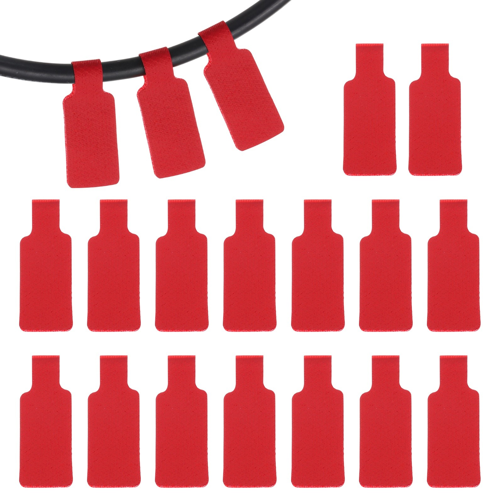 16Pcs 1.8″ Rectangle Cable Labels Tags Red