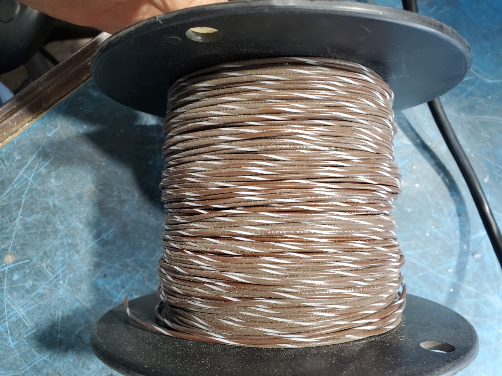 Striped Wire 20 AWG Gauge 650 FT Car Boat Marine Tinned Copper Brown/White