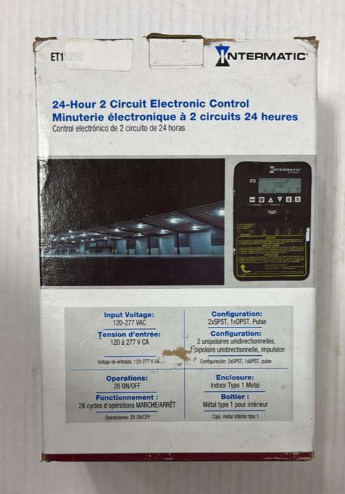 Intermatic ET1125C 30 Amp Timer Electronic, 24 Hours 120 To 277 VAC NEMA 1, 120V