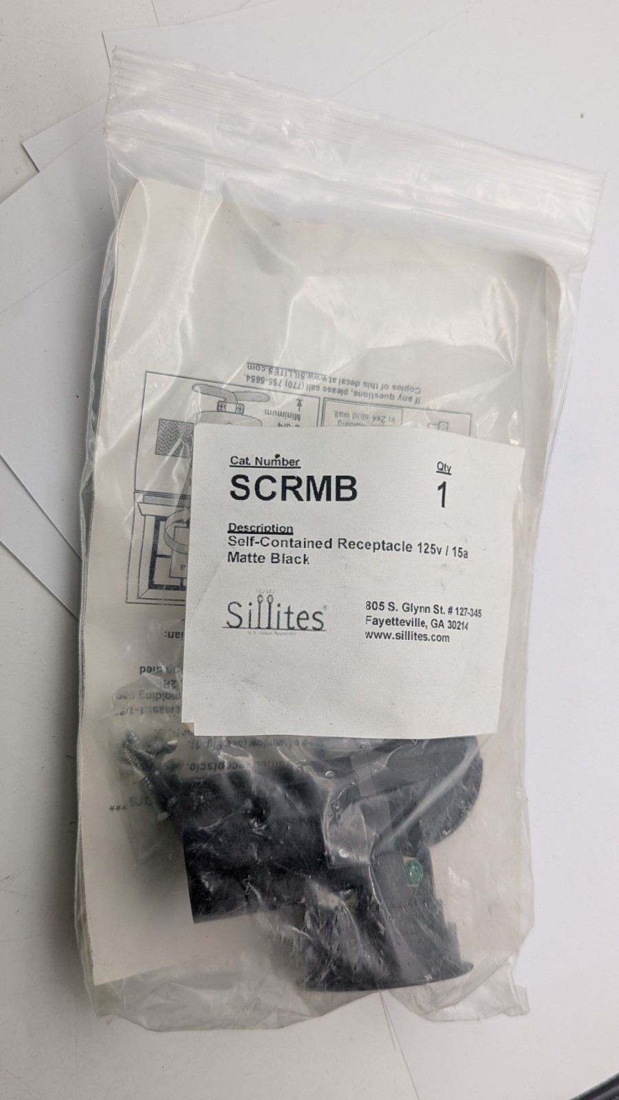 Sillite SCRMB SELF-CONTAINED RECEPTACLE WINDOW SILL TABLE CABINET 125V 15AMP