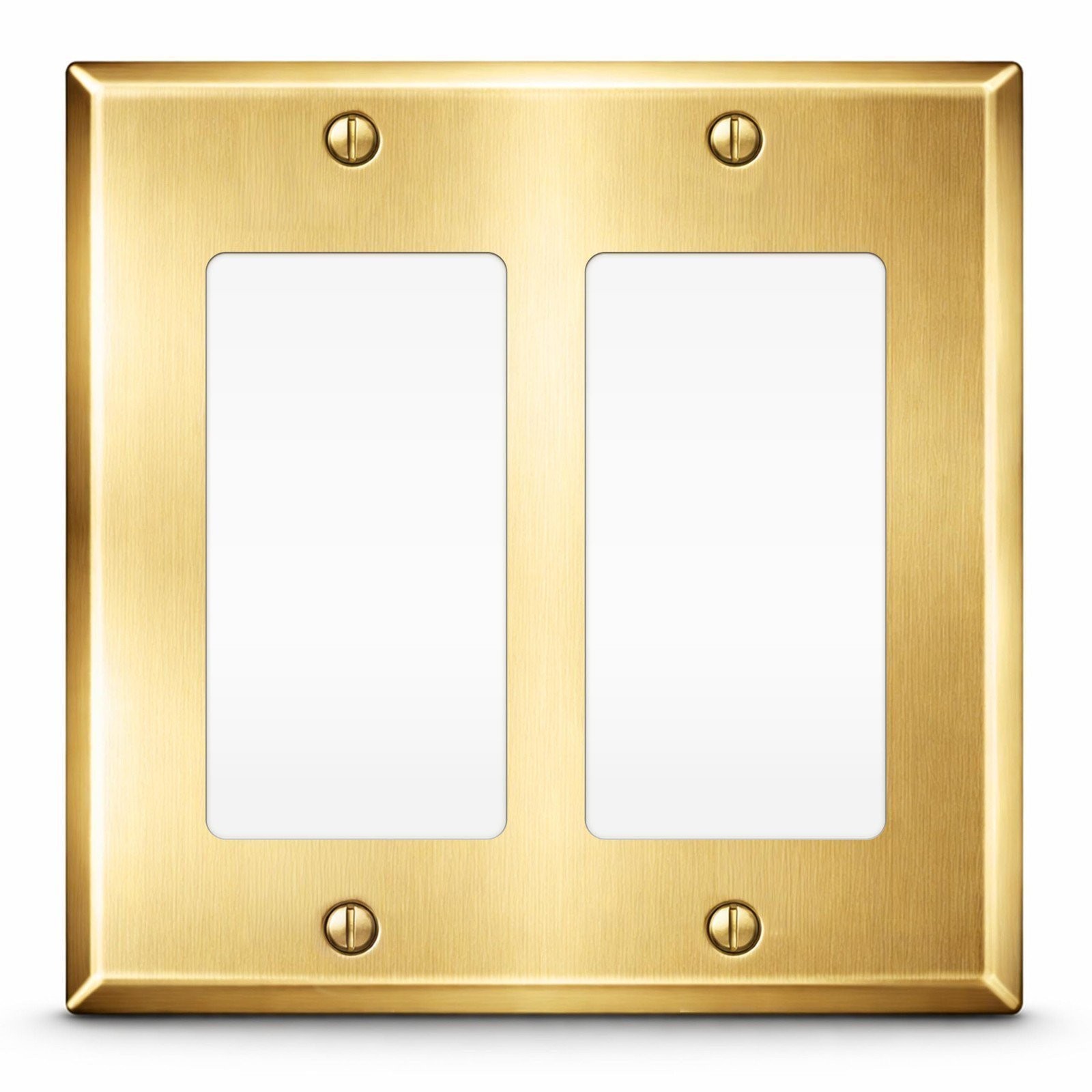Satin Brass Rocker Switch Wall Plate, 1-Gang, Standard Size, Heavy-Duty…