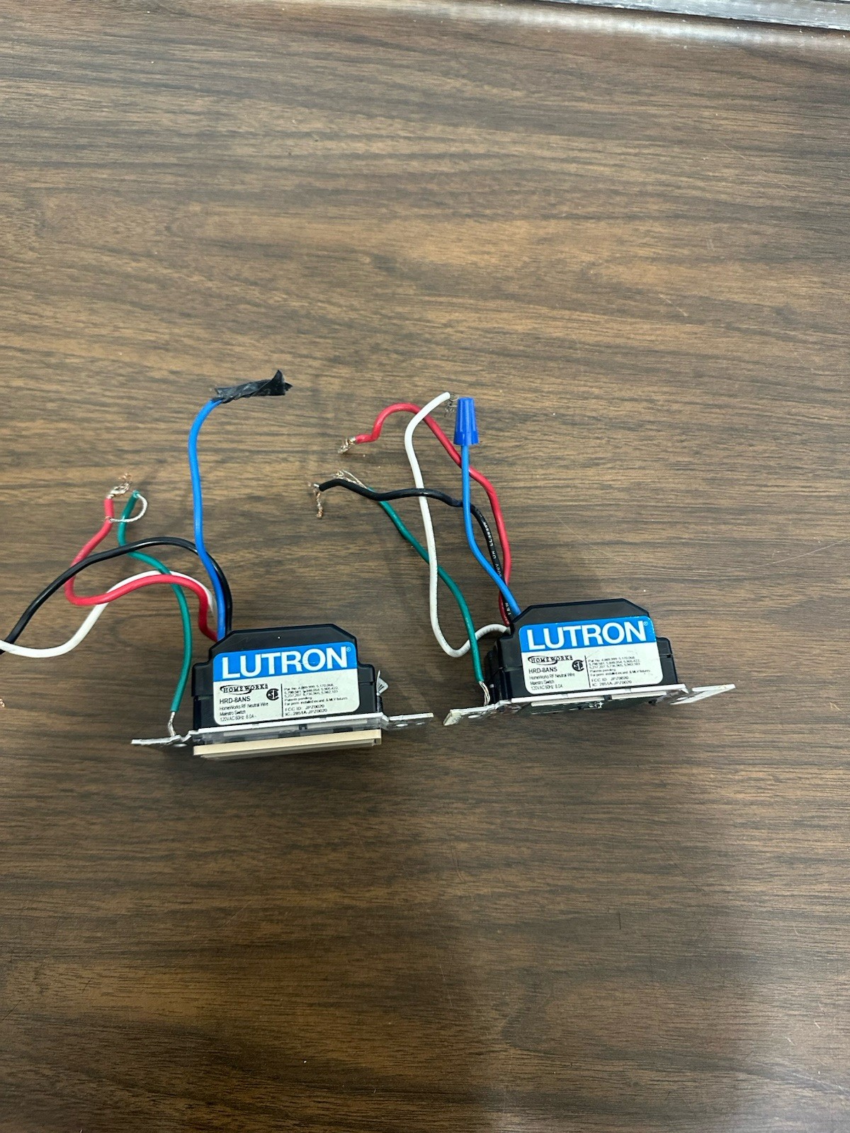 Lutron HRD-8ANS HomeWorks RF Maestro Electronic Switch Lot Of 2