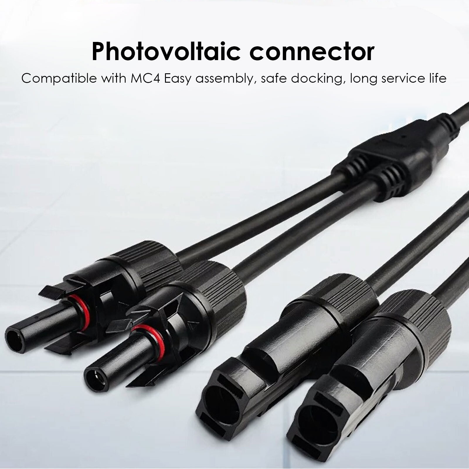 Solar Panel Y Branch Cable Connection Waterproof Adapter Connector Extension US