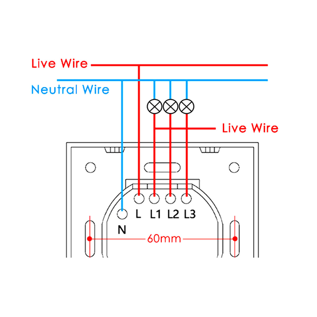 WiFi Smart Wall Touch Light Switch Glass Panel For Alexa Google APP Fireproof