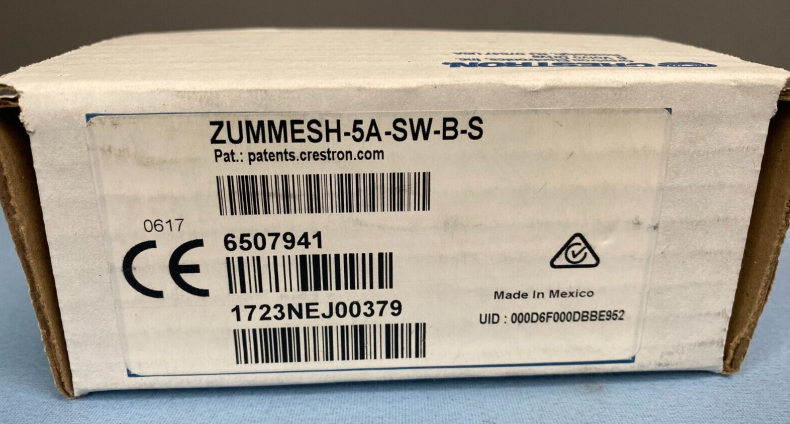 Crestron ZUMMESH-5A-SW-B-S Zūm Wireless 0-10V Wall-Box Dimmer, 5A 6507941 NEW