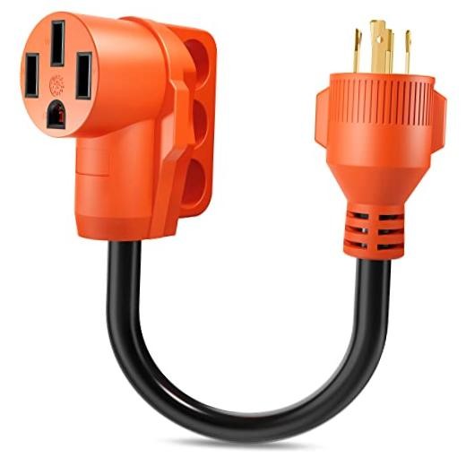 30 Amp to 50 Amp RV 18″-30M/50F(L14-30P/14-50R) Orange-Ergonomic Handle