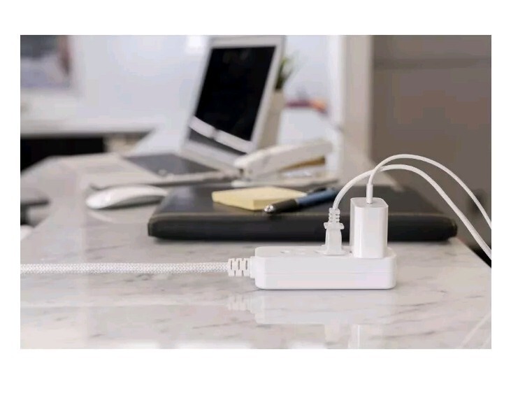 Cordinate Designer Extension Cord, 3 Grounded Outlets, 10-foot Cord and Low-Prof