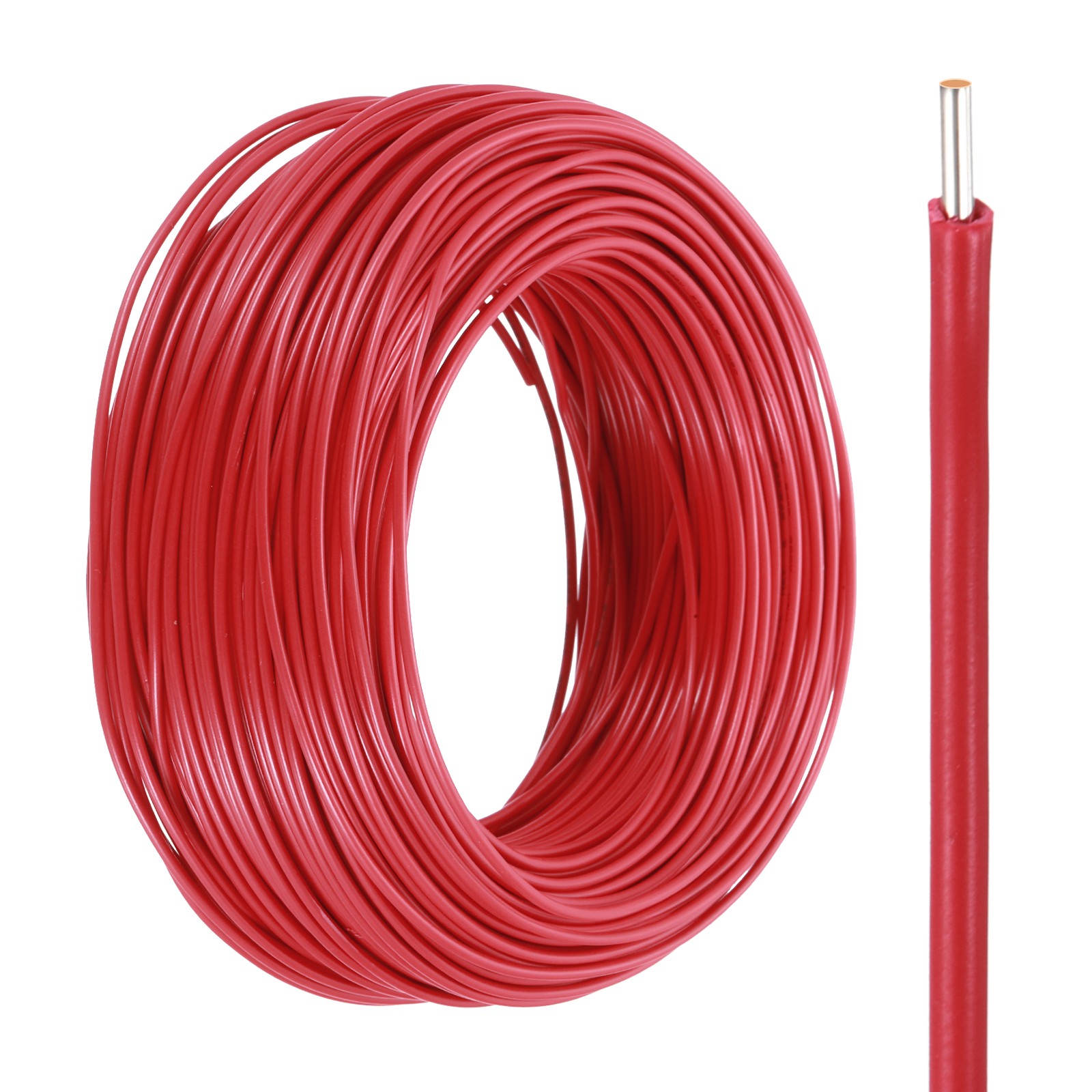 26 Gauge Hook Up Wire 200FT 300V Tinned Copper Electrical Wire, Red