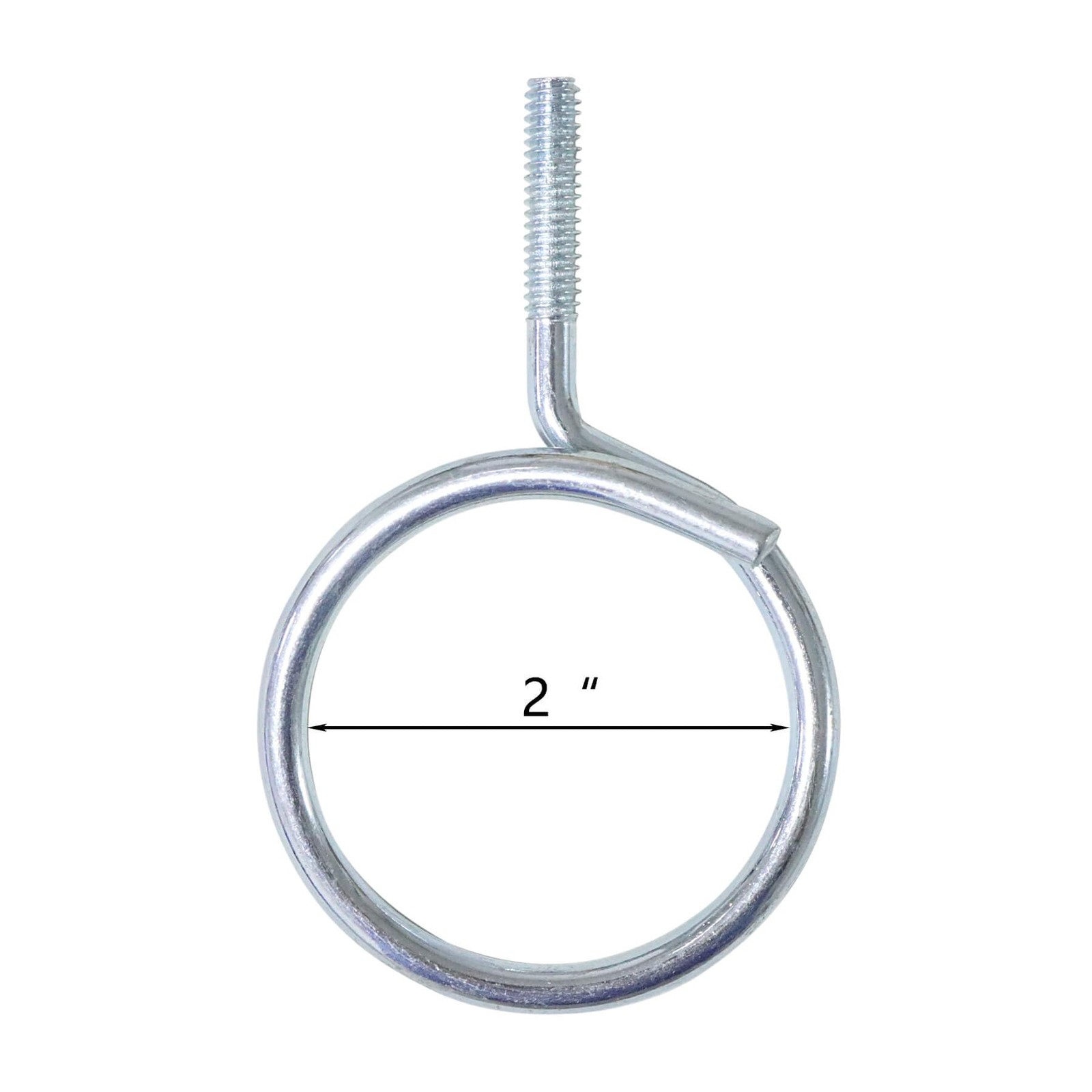 NIDAYE 1/4″-20 Machine Threaded Bridle Rings, 2″ Diameter 2 inch, Silver