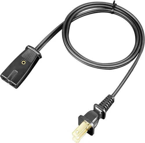6Ft Replacement Power Cord 2-Pin 1/2 Inch Spacing for Small Appliances