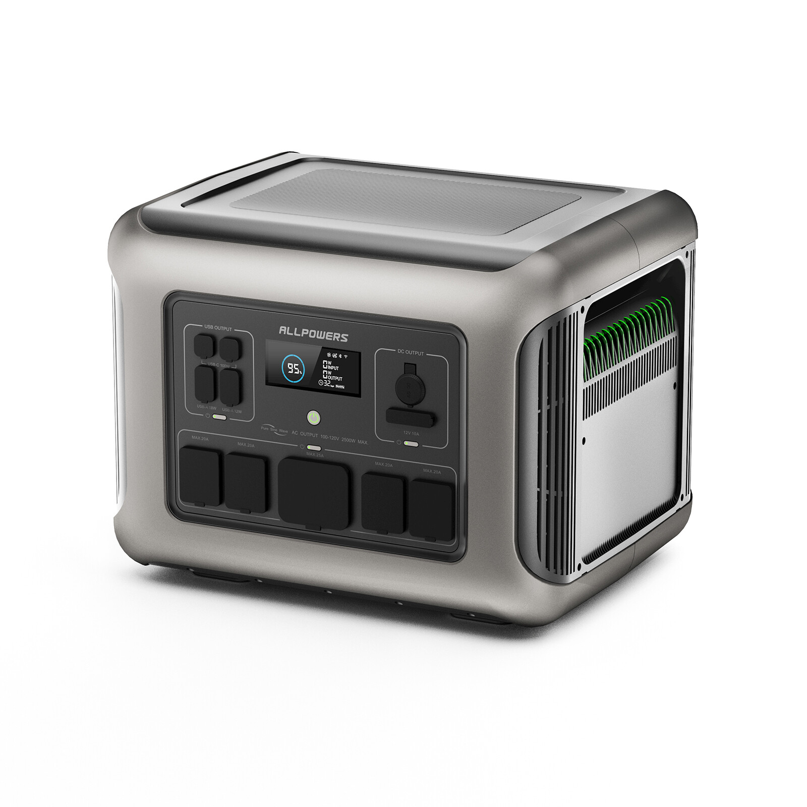 ALLPOWERS 2500W LiFePO4 Solar Generator RV With 400W Portable Solar Panel IP67
