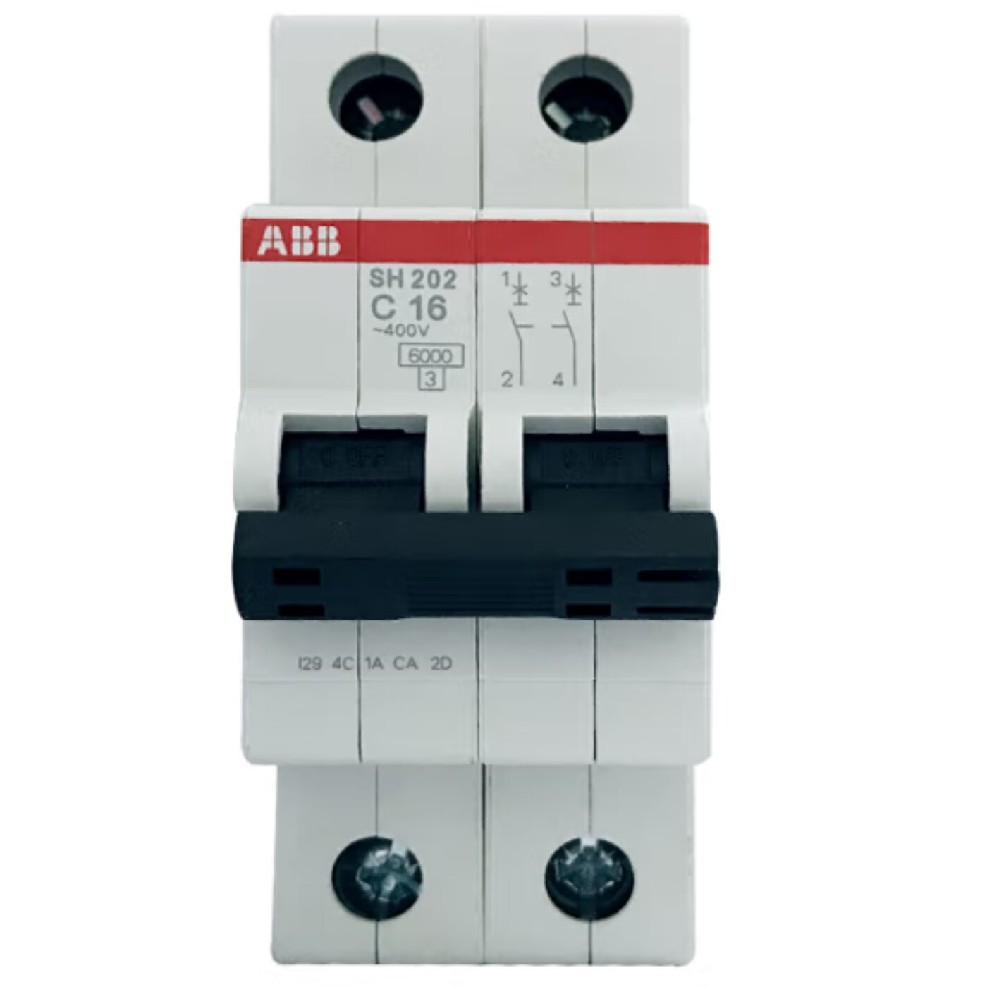 ABB Miniature Circuit Breaker 2 pole 2P C Type 16 20 25 32 40 50 63 Amp 6KA MCB