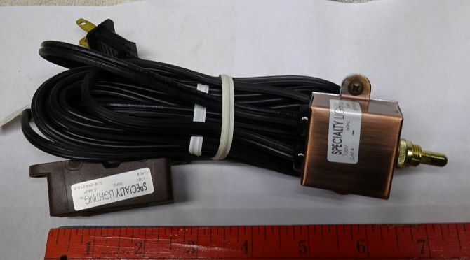 ** Specialty Lighting – On/Off BUTTON Switch w Outlets – CURIO CABINETS ++ NEW*