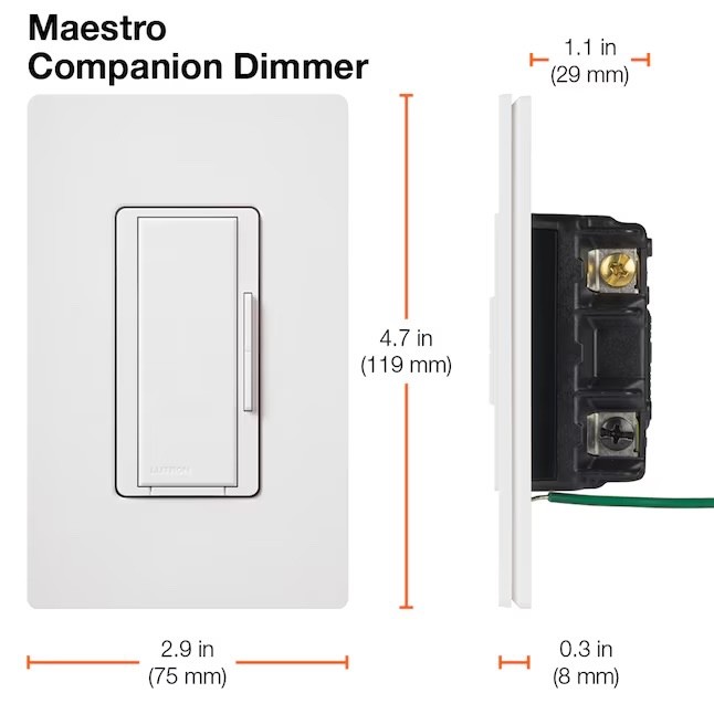 Lutron Maestro 2-Pack Dimmer Multi Location Kit LED+ White, MACL-153MLRHW-WH