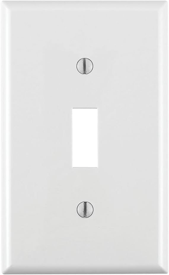 Versatile 1-Gang White Wallplate – Easy Installation, Dust-Resistant Finish