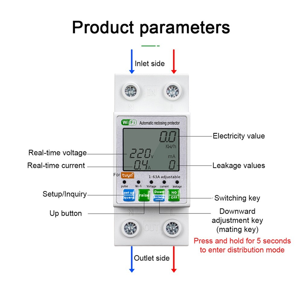 AC80-300V Breaker Current Breaker Multiple Protection Overvoltage Protection
