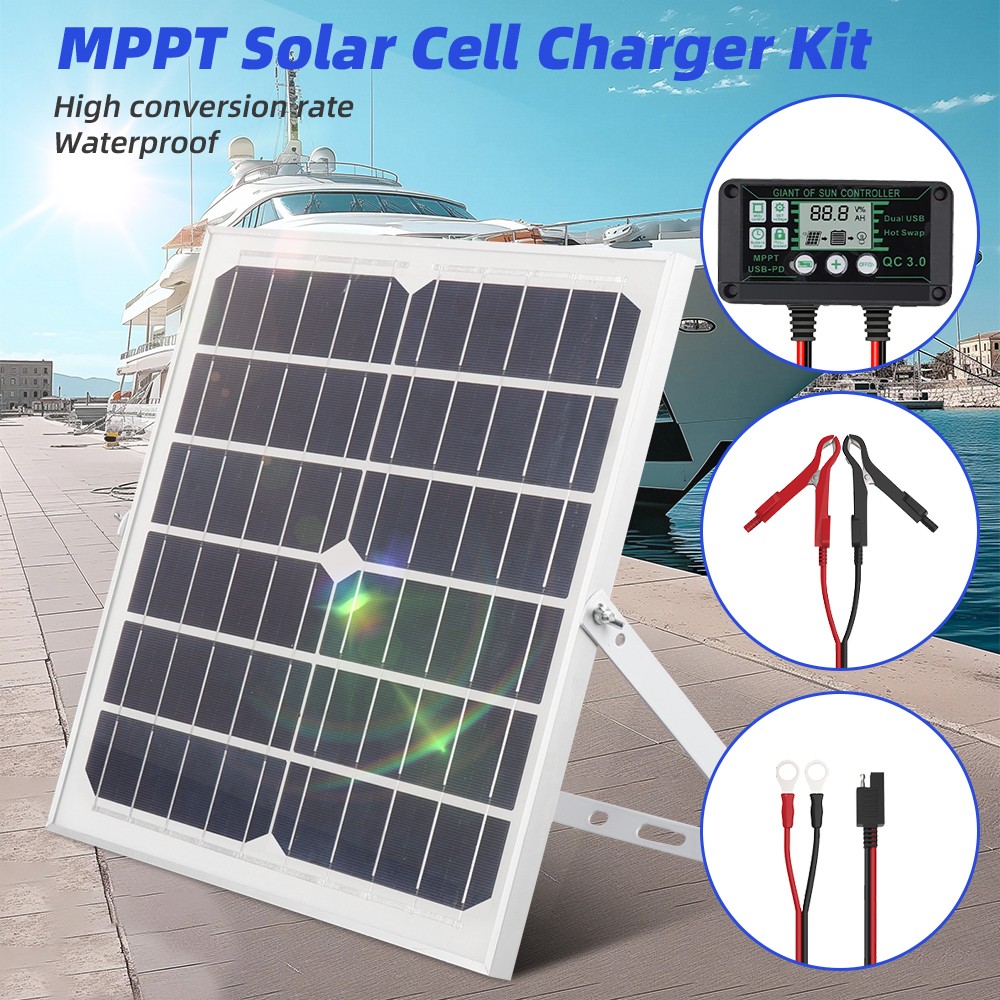 30W 16V Solar Panel For Portable Solar Trickle Charger and Maintainer Power Bank