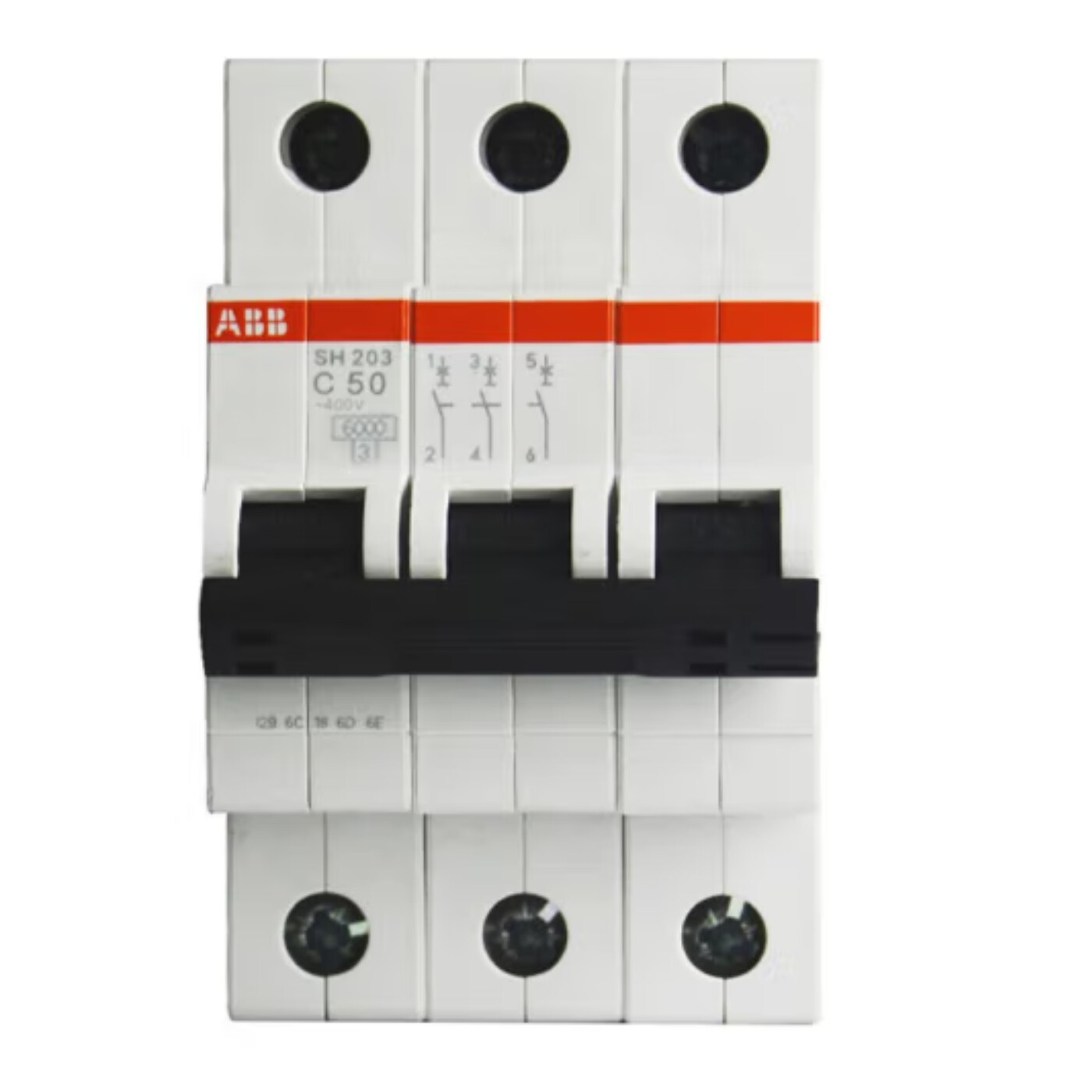 ABB Miniature Circuit Breaker 3 pole 3P C Type 16 20 25 32 40 50 63 Amp 6KA MCB