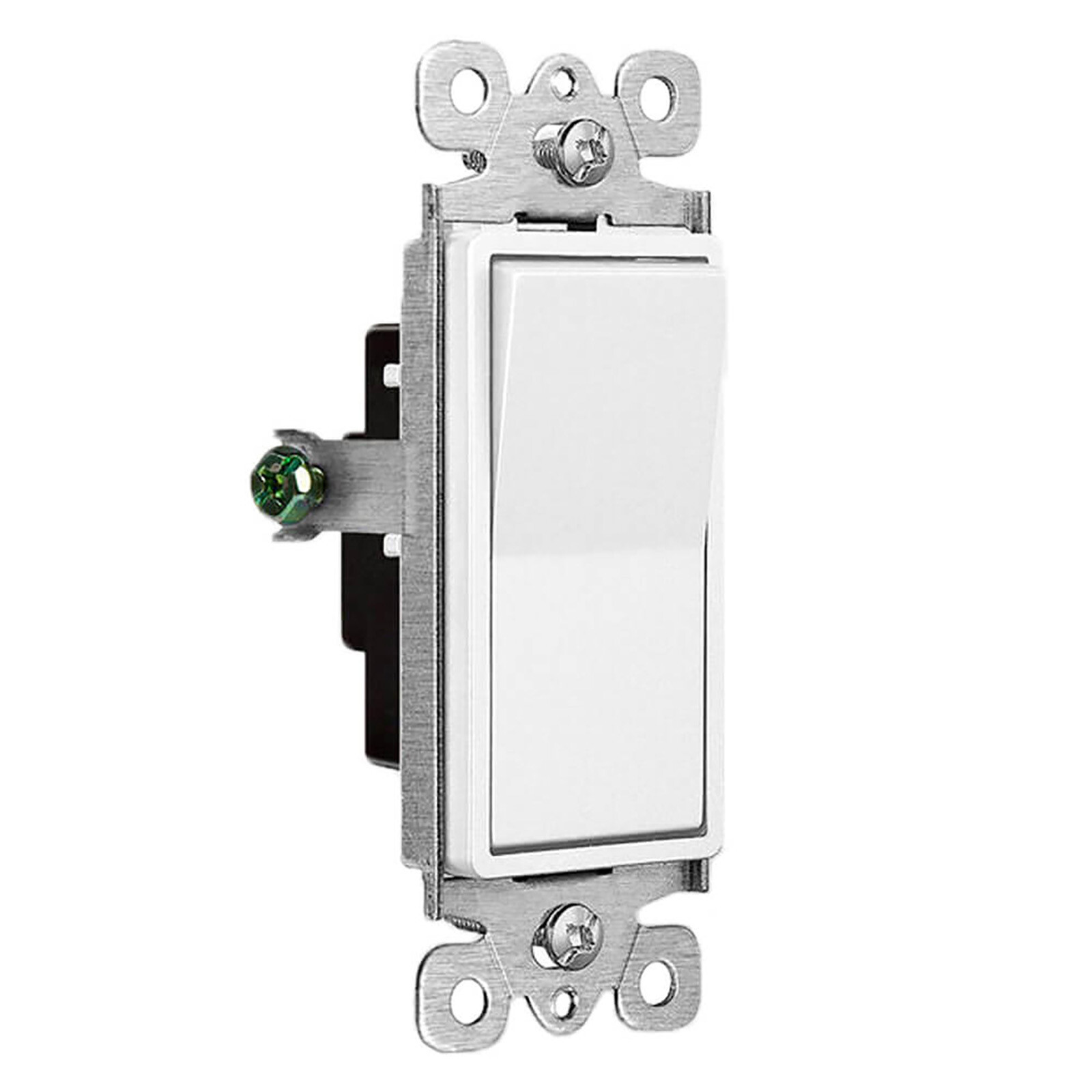 15Amp 120/277 Volt Decora Rocker Single-Pole Light Switch Wall White UL 100 Pack