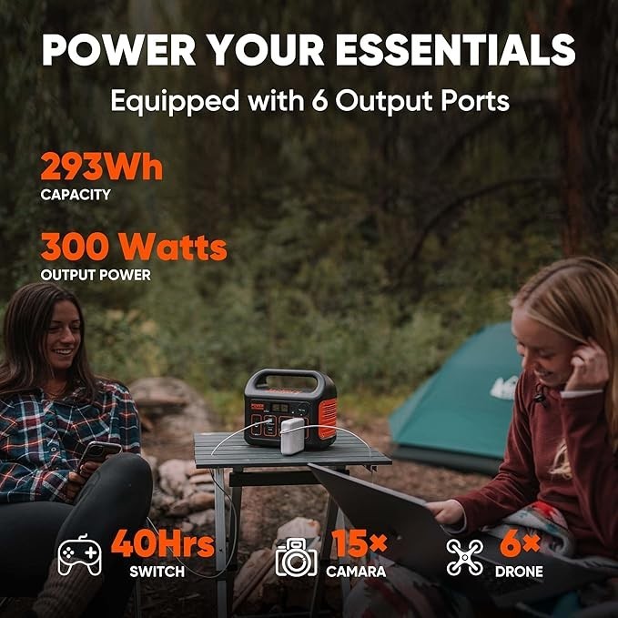 Jackery Refurbished Explorer 300 Portable Power Station,283Wh Capacity